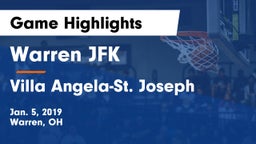 Warren JFK vs Villa Angela-St. Joseph  Game Highlights - Jan. 5, 2019