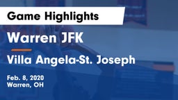 Warren JFK vs Villa Angela-St. Joseph  Game Highlights - Feb. 8, 2020