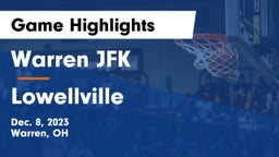 Warren JFK vs Lowellville  Game Highlights - Dec. 8, 2023