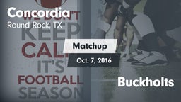 Matchup: Concordia Academy vs. Buckholts  2016