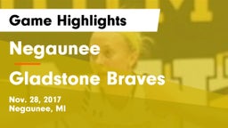 Negaunee  vs Gladstone Braves Game Highlights - Nov. 28, 2017