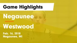 Negaunee  vs Westwood  Game Highlights - Feb. 16, 2018