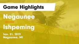 Negaunee  vs Ishpeming  Game Highlights - Jan. 21, 2019
