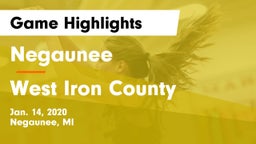 Negaunee  vs West Iron County  Game Highlights - Jan. 14, 2020