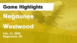 Negaunee  vs Westwood  Game Highlights - Feb. 21, 2020