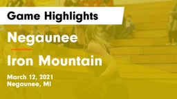 Negaunee  vs Iron Mountain  Game Highlights - March 12, 2021
