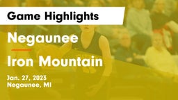 Negaunee  vs Iron Mountain  Game Highlights - Jan. 27, 2023