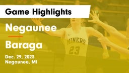 Negaunee  vs Baraga  Game Highlights - Dec. 29, 2023