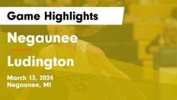 Negaunee  vs Ludington  Game Highlights - March 13, 2024