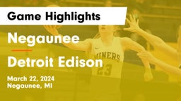 Negaunee  vs Detroit Edison Game Highlights - March 22, 2024