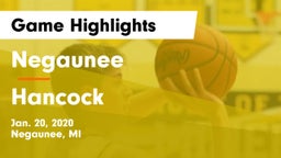 Negaunee  vs Hancock  Game Highlights - Jan. 20, 2020