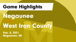 Negaunee  vs West Iron County  Game Highlights - Feb. 8, 2021