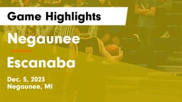 Negaunee  vs Escanaba  Game Highlights - Dec. 5, 2023