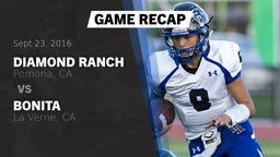 Recap: Diamond Ranch  vs. Bonita  2016