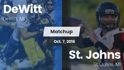 Matchup: DeWitt  vs. St. Johns  2016