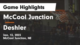 McCool Junction  vs Deshler  Game Highlights - Jan. 13, 2023