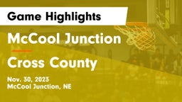 McCool Junction  vs Cross County  Game Highlights - Nov. 30, 2023