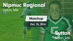Matchup: Nipmuc Regional vs. Sutton  2016