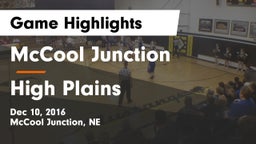 McCool Junction  vs High Plains  Game Highlights - Dec 10, 2016