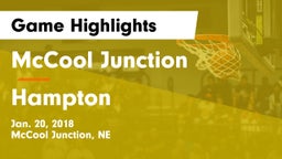 McCool Junction  vs Hampton  Game Highlights - Jan. 20, 2018