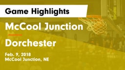 McCool Junction  vs Dorchester  Game Highlights - Feb. 9, 2018