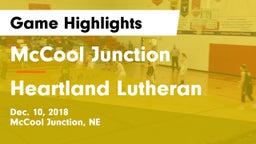 McCool Junction  vs Heartland Lutheran  Game Highlights - Dec. 10, 2018