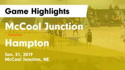 McCool Junction  vs Hampton  Game Highlights - Jan. 31, 2019