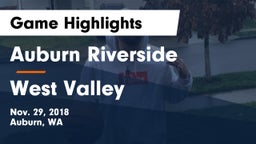 	Auburn Riverside  vs West Valley Game Highlights - Nov. 29, 2018