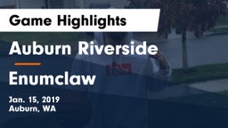 	Auburn Riverside  vs Enumclaw  Game Highlights - Jan. 15, 2019