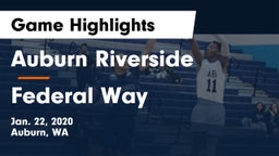 	Auburn Riverside  vs Federal Way Game Highlights - Jan. 22, 2020