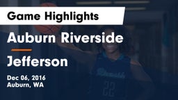 Auburn Riverside  vs Jefferson  Game Highlights - Dec 06, 2016