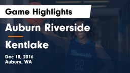 Auburn Riverside  vs Kentlake Game Highlights - Dec 10, 2016