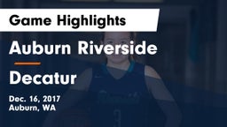 Auburn Riverside  vs Decatur Game Highlights - Dec. 16, 2017