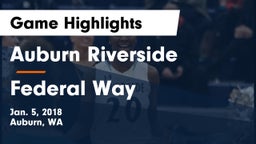 Auburn Riverside  vs Federal Way Game Highlights - Jan. 5, 2018