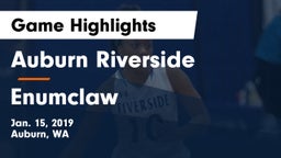 	Auburn Riverside  vs Enumclaw  Game Highlights - Jan. 15, 2019