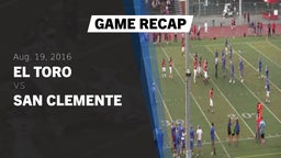 Recap: El Toro  vs. San Clemente  2016