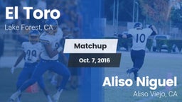 Matchup: El Toro  vs. Aliso Niguel  2016