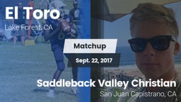 Matchup: El Toro  vs. Saddleback Valley Christian  2017