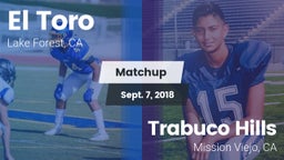 Matchup: El Toro  vs. Trabuco Hills  2018