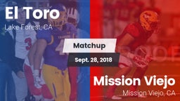 Matchup: El Toro  vs. Mission Viejo  2018