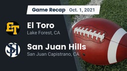 Recap: El Toro  vs. San Juan Hills  2021
