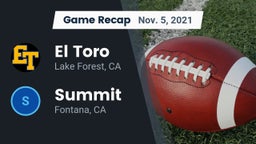 Recap: El Toro  vs. Summit  2021