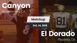 Matchup: Canyon  vs. El Dorado  2016