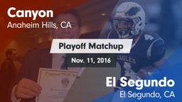 Matchup: Canyon  vs. El Segundo  2016