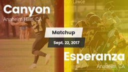 Matchup: Canyon  vs. Esperanza  2017