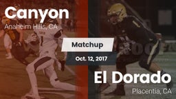 Matchup: Canyon  vs. El Dorado  2017