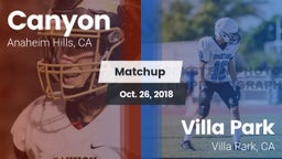 Matchup: Canyon  vs. Villa Park  2018