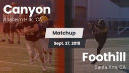 Matchup: Canyon  vs. Foothill  2019