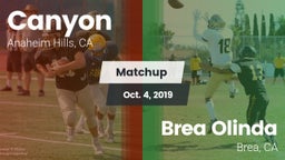 Matchup: Canyon  vs. Brea Olinda  2019