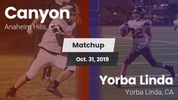 Matchup: Canyon  vs. Yorba Linda  2019